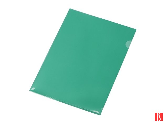 Папка-уголок прозрачный формата А4  0,18 мм, зеленый глянцевый