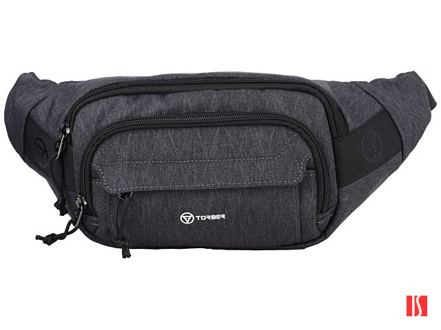 Сумка на пояс TORBER, серый, полиэстер