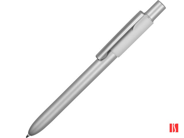 Ручка металлическая шариковая «Bobble» с силиконовой вставкой, серый/белый