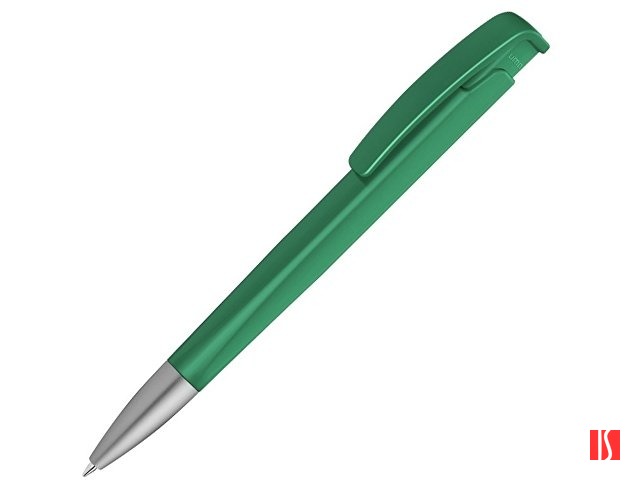 Шариковая ручка с геометричным корпусом из пластика "Lineo SI", зеленый