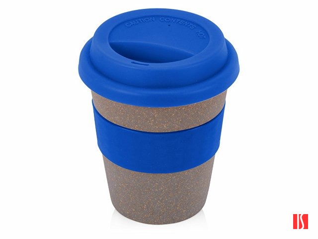 Стакан с силиконовой крышкой "Cafe", синий