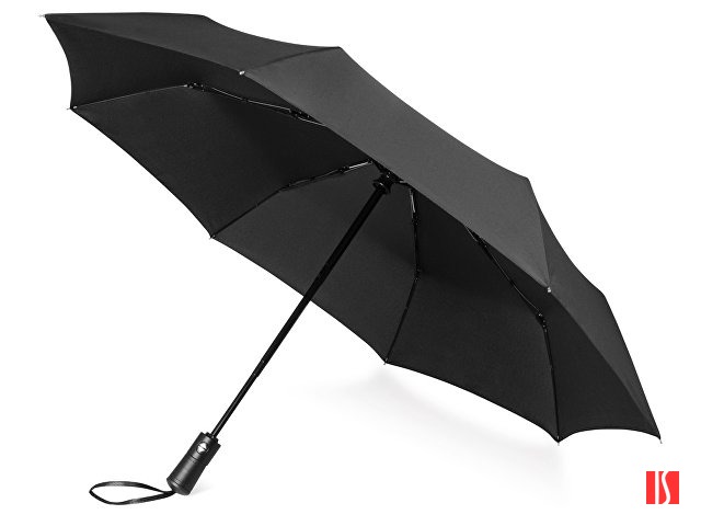 Зонт складной "Ontario", автоматический, 3 сложения, с чехлом, черный