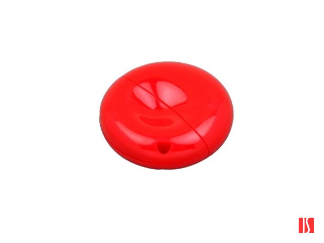 Флешка промо круглой формы, 32 Гб, красный