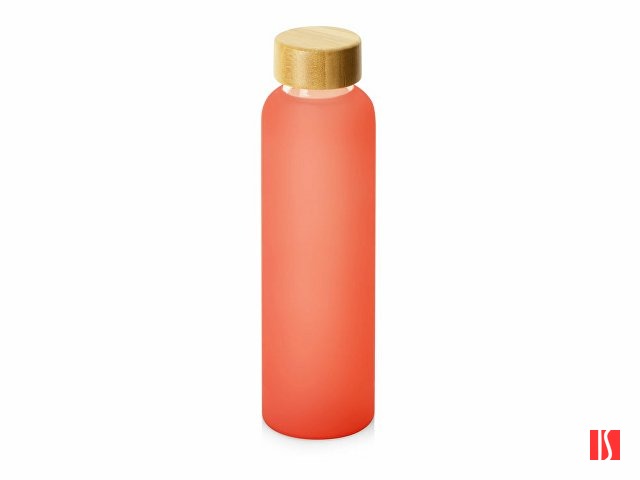 Стеклянная бутылка с бамбуковой крышкой «Foggy», 600мл, красный