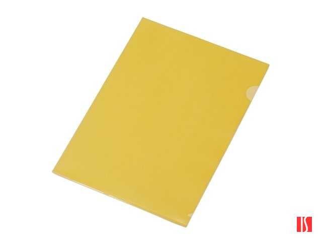 Папка-уголок прозрачный формата А4  0,18 мм, желтый глянцевый