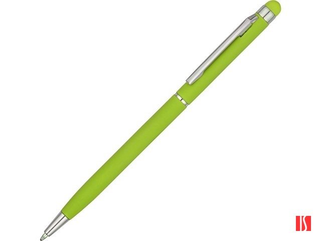 Ручка-стилус шариковая "Jucy Soft" с покрытием soft touch, зеленое яблоко (Р)