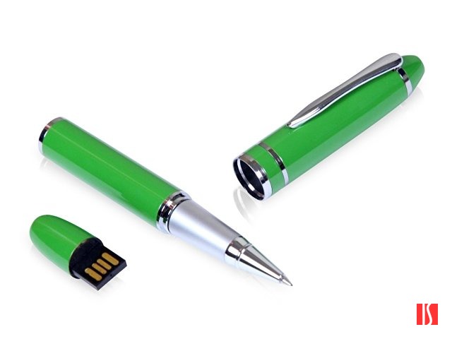 USB-флешка на 16 Гб в виде ручки с мини чипом, зеленый