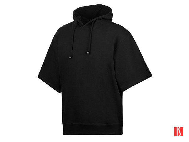 Худи оверсайз с коротким рукавом «Warsaw» унисекс, черный