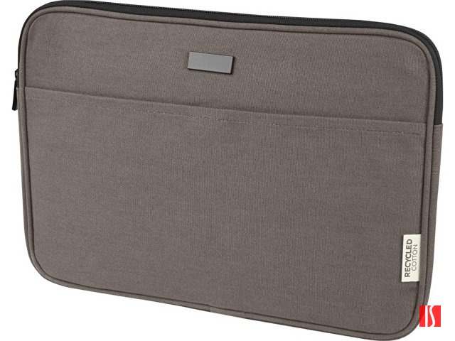 Чехол для 14-дюймового ноутбука Joey объемом 2 л из брезента, переработанного по стандарту GRS, серый