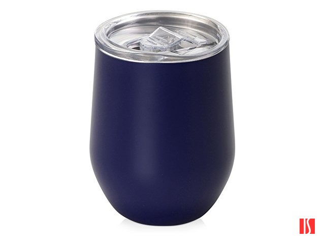 Вакуумная термокружка "Sense", непротекаемая крышка, крафтовая упаковка, темно-синий