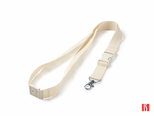 Ланъярд хлопковый NELA, бежевый