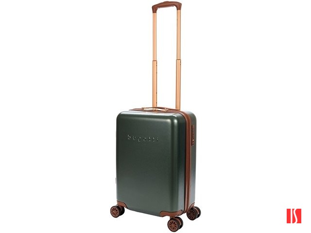 Чемодан BUGATTI Amelia, зеленый, поликарбонат / АБС-пластик, 32х22х53 см, 30 л