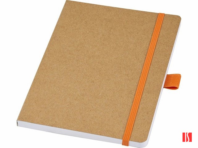 Блокнот Berk формата из переработанной бумаги, оранжевый