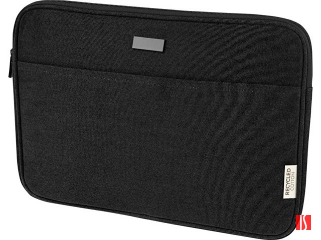 Чехол для 14-дюймового ноутбука Joey объемом 2 л из брезента, переработанного по стандарту GRS, черный