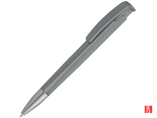 Шариковая ручка с геометричным корпусом из пластика "Lineo SI", серый