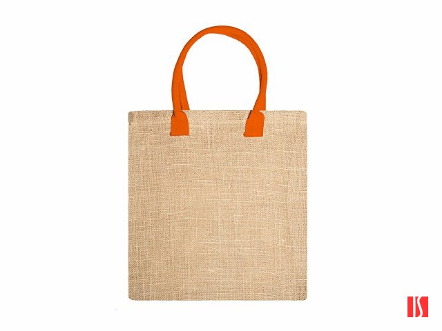 Сумка NIMES из натурального джута, бежевый/оранжевый