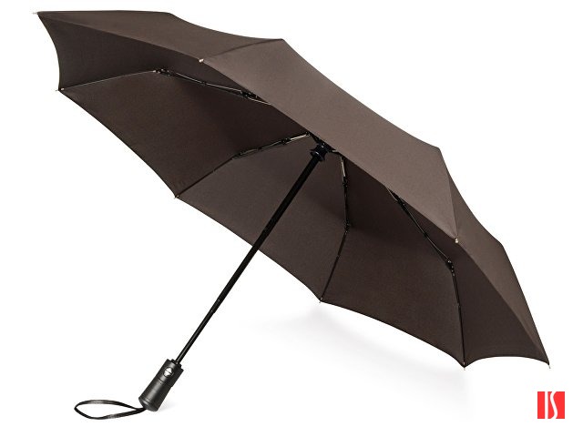 Зонт складной "Ontario", автоматический, 3 сложения, с чехлом, коричневый