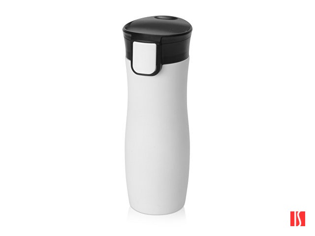 Вакуумная термокружка с кнопкой Streamline, Waterline, soft-touch, белый (P)