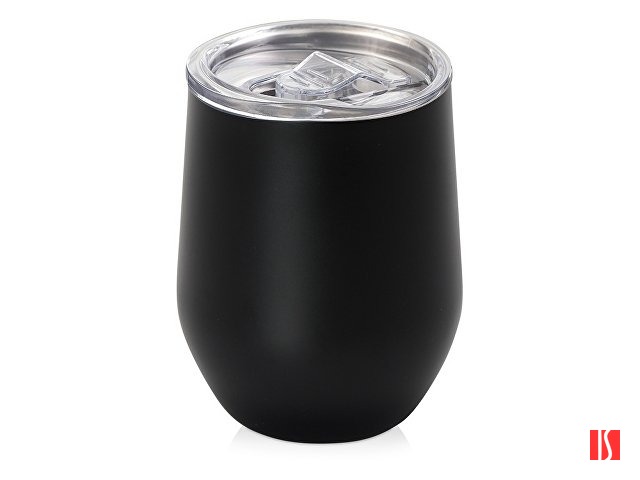 Вакуумная термокружка "Sense", непротекаемая крышка, крафтовая упаковка, черный