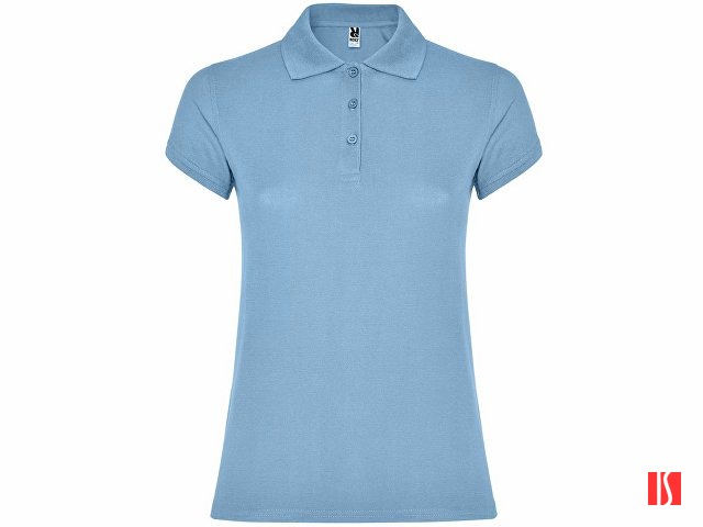 Рубашка поло "Star" женская, небесно-голубой