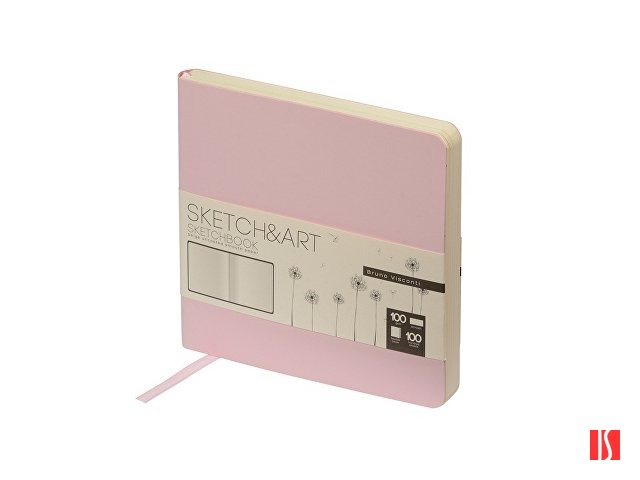 Купить Скетчбук "Sketch & Art" в мягком переплете 145х145 мм, 100 л. бежевой бумаги 100 гр., розовый Скетчбук "Sketch & Art" в мягком переплете 145х145 мм, 100 л. бежевой бумаги 100 гр., розовый