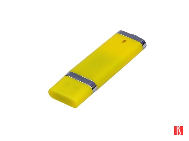 USB-флешка промо на 32 Гб прямоугольной классической формы, желтый