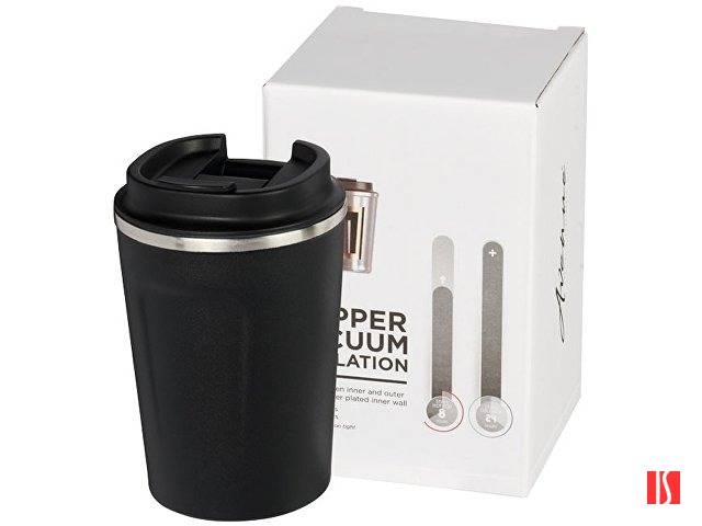 Герметичная медная вакуумная термокружка Thor объемом 360 мл, черный