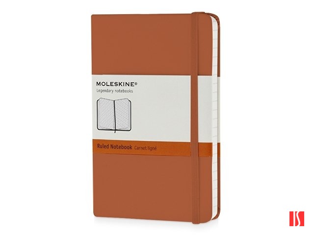 Записная книжка Moleskine Classic (в линейку) в твердой обложке, Pocket (9x14см), оранжевый коралл