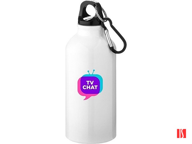 Бутылка "Oregon" с карабином 400мл, белый (P)