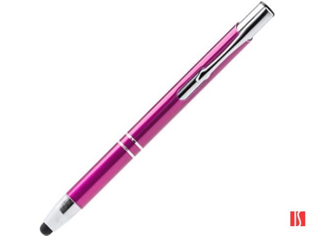 Ручка-стилус металлическая шариковая KRUGER, фуксия