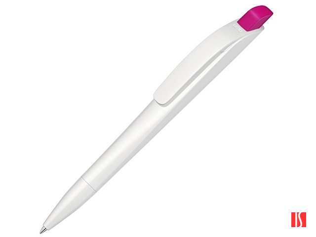 Ручка шариковая пластиковая "Stream", белый/розовый