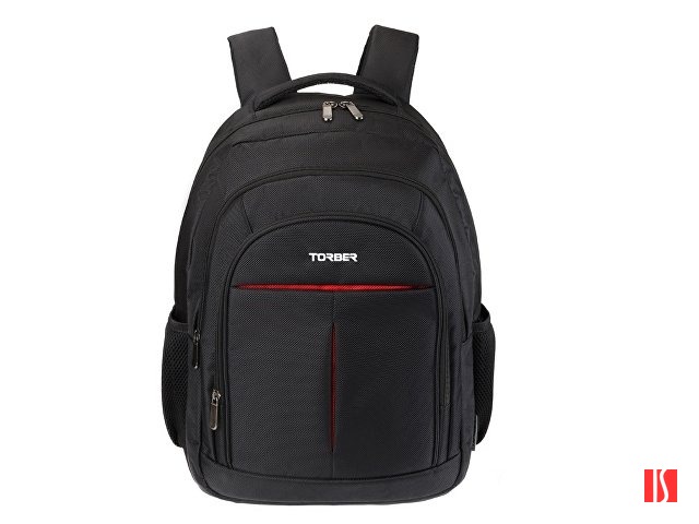 Рюкзак TORBER FORGRAD с отделением для ноутбука 15", чёрный, полиэстер, 46 х 32 x 13 см