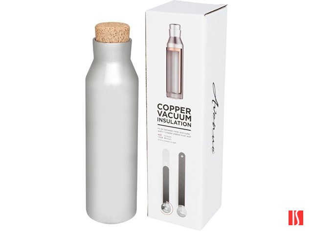 Вакуумная изолированная бутылка с пробкой, серебристый