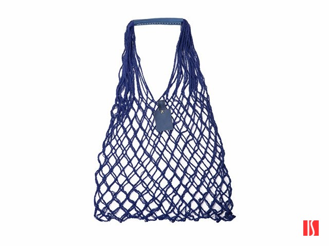 Авоська Dream L наплечная 25 литров с кожаными ручками, синий (12)