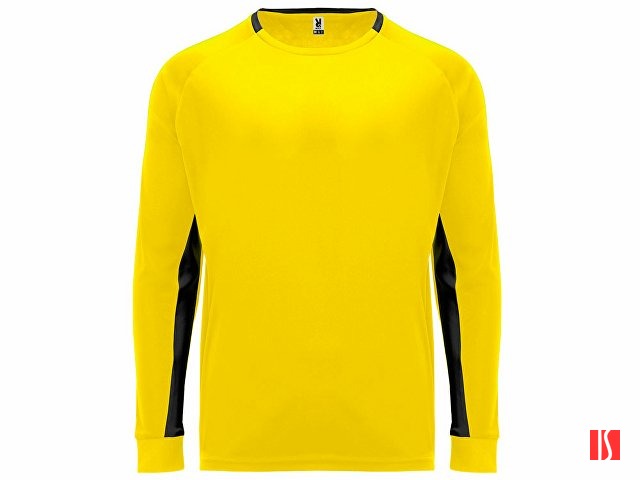 Футболка "Porto " мужская с длинным рукавом, желтый/черный