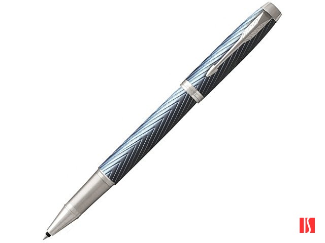 Ручка роллер Parker IM Premium T318  Blue Grey CT, стержень: F, цвет чернил: black, в подарочной упаковке.