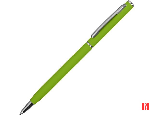 Ручка металлическая шариковая "Атриум" с покрытием софт-тач, зеленое яблоко