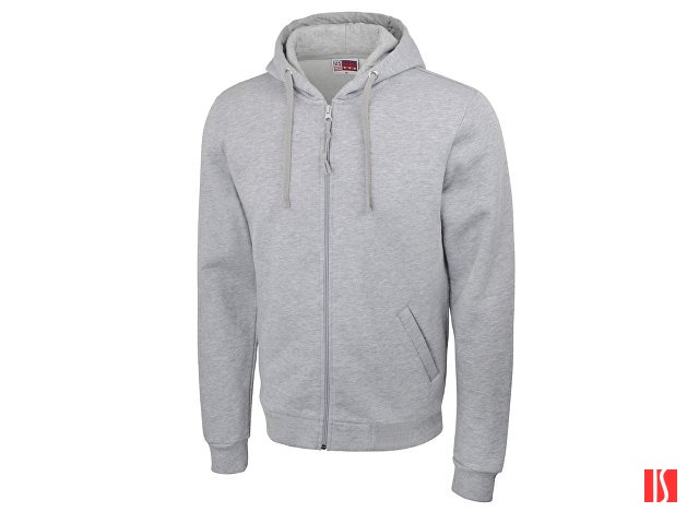 Толстовка на молнии "Perform" мужская, серый меланж