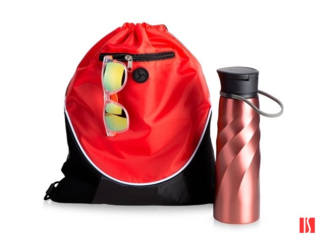 Подарочный набор с солнцезащитными очками и бутыкой для воды" Summerheat", красный