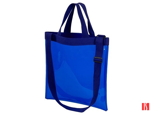 Сумка Frank из прозрачного пластика с регулирующейся лямкой, синий