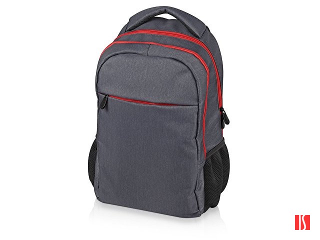 Рюкзак «Metropolitan», серый с красной молнией и красной подкладкой