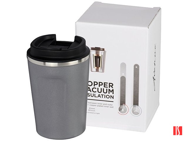 Герметичная медная вакуумная термокружка Thor объемом 360 мл, серый