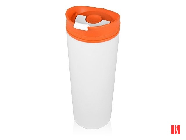 Термокружка «Brite» 500мл, белый/оранжевый