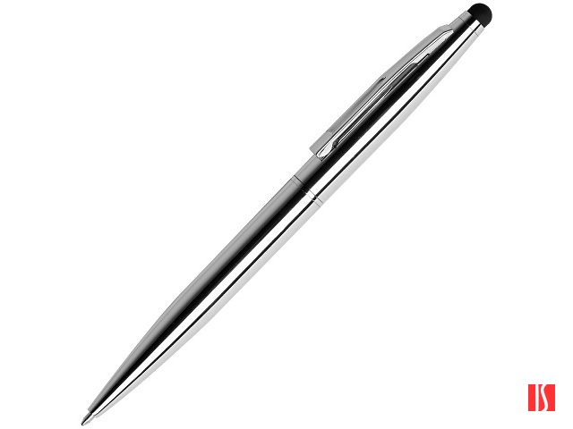 Ручка шариковая металлическая поворотная "Glory" со стилусом, серебристый