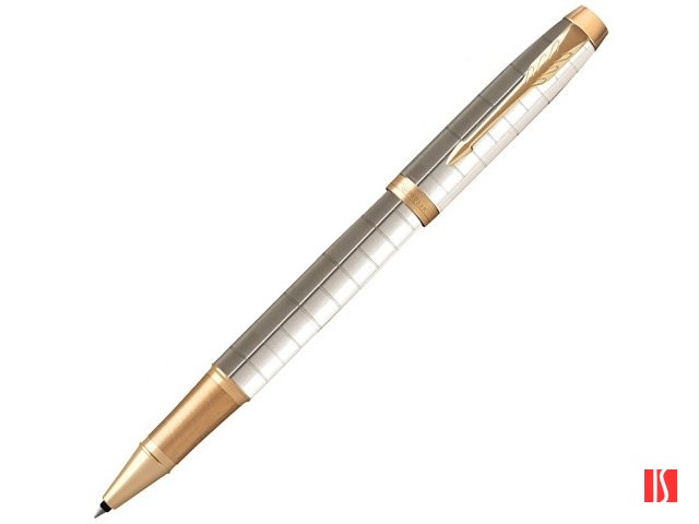 Ручка роллер Parker IM Premium T318  Pearl GT, стержень: F, цвет чернил: black, в подарочной упаковке.