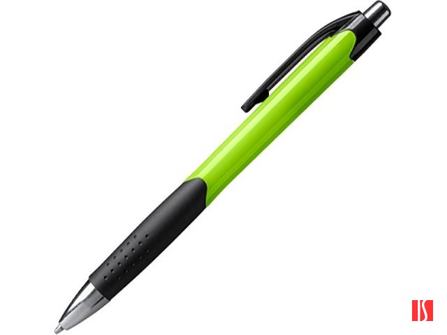 Ручка пластиковая шариковая DANTE, черный/зеленое яблоко