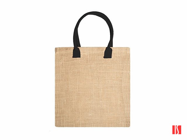 Сумка NIMES из натурального джута, бежевый/черный