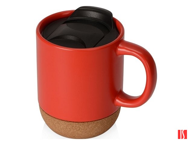 Купить Кружка Denpasar с пробковым дном и крышкой, цветная с двух сторон, красный Кружка Denpasar с пробковым дном и крышкой, цветная с двух сторон, красный