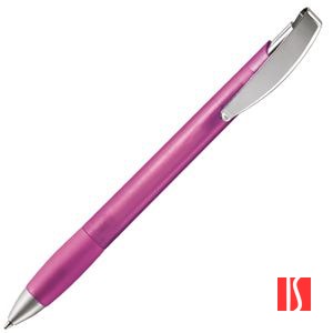 X-9 FROST, ручка шариковая, фростированный розовый/хром, пластик/металл