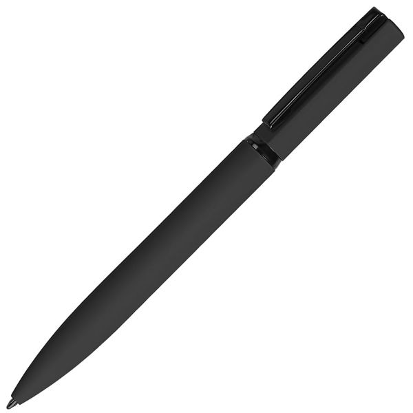 MIRROR BLACK, ручка шариковая, черный, металл, софт- покрытие